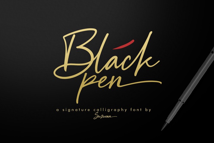 Beispiel einer Black Pen-Schriftart #1